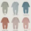 Ribbed Zip-up Sleepsuit